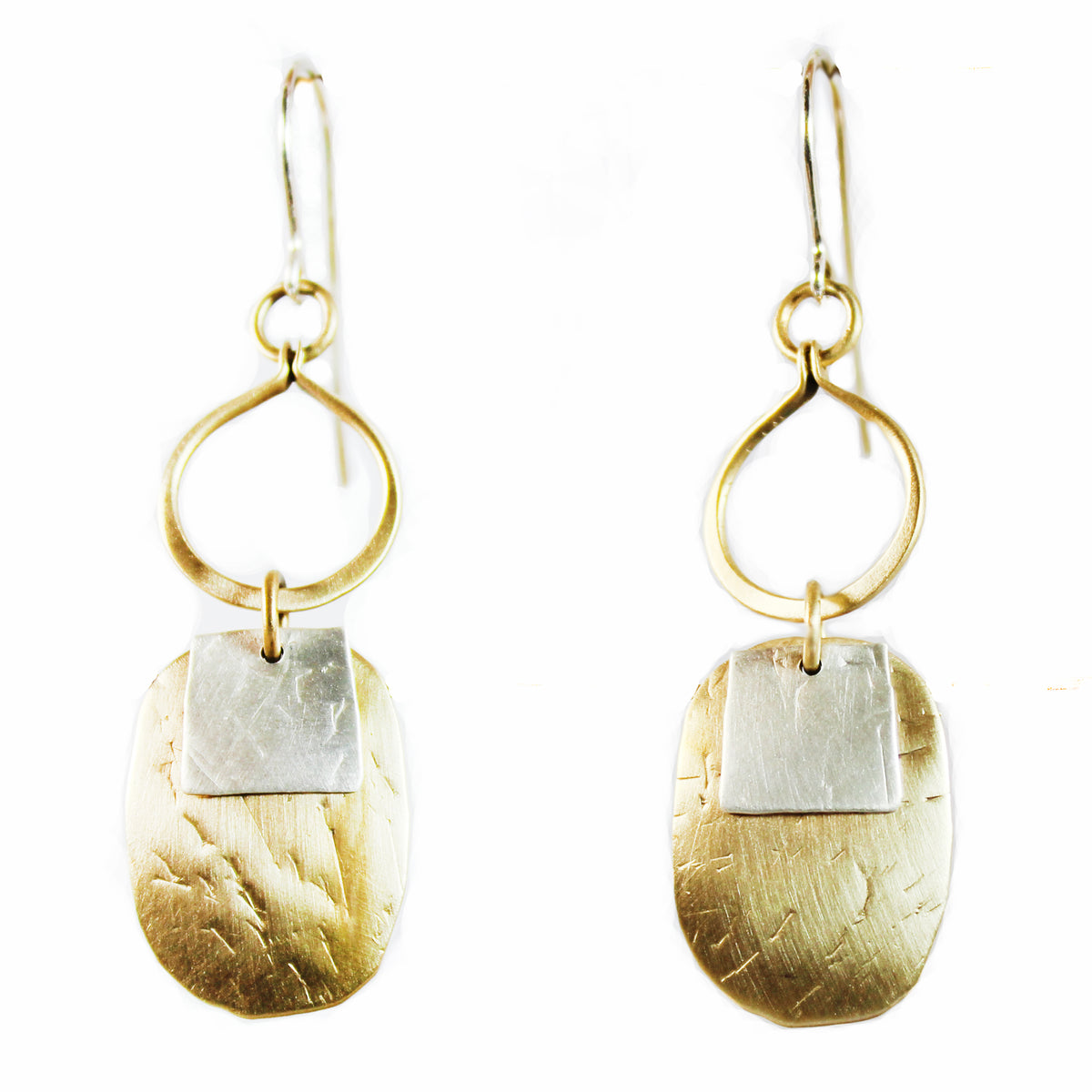 STERLING AND BRASS EARRING - Whitney Designs Ltd