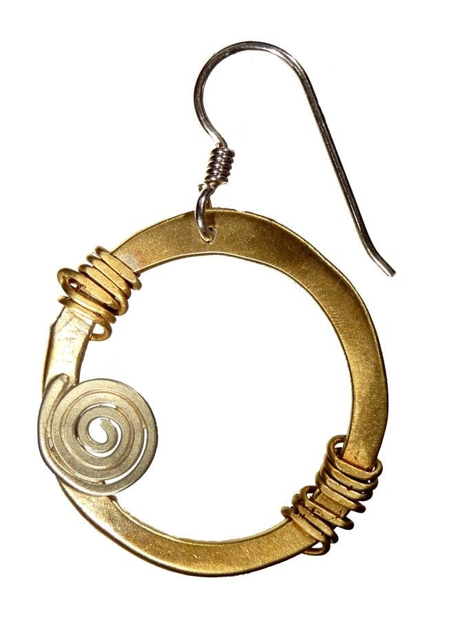 1473 EAR WRAPPED SPIRAL HOOP - Whitney Designs Ltd