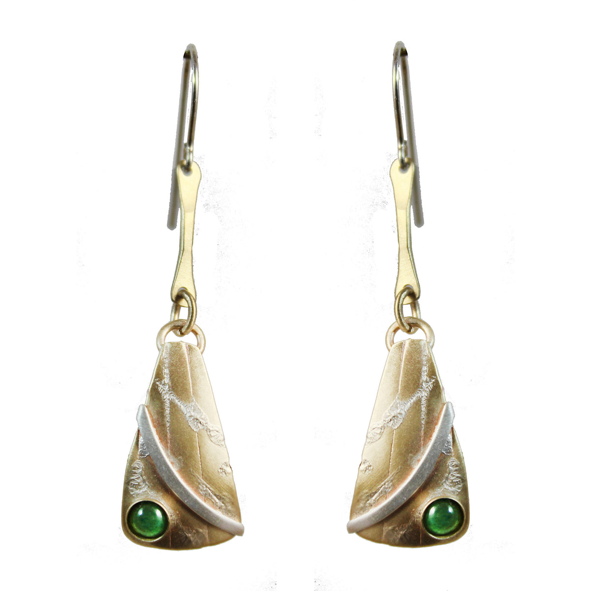 Reflections Earrings with Aventurine aaand Fine Silver - Whitney Designs Ltd