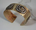 Aegean Square Spiral Cuff Bracelet Brass and Nickel Siver - Whitney Designs Ltd