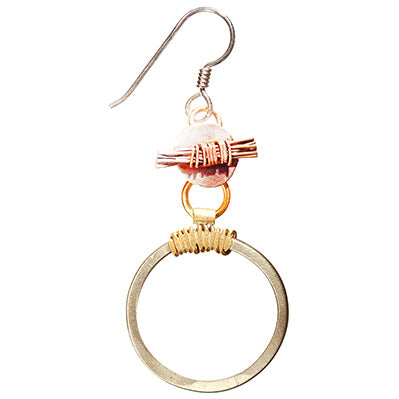 HOOPS AND STICKS EARRINGS Brass, Copper and Nickel Silver.