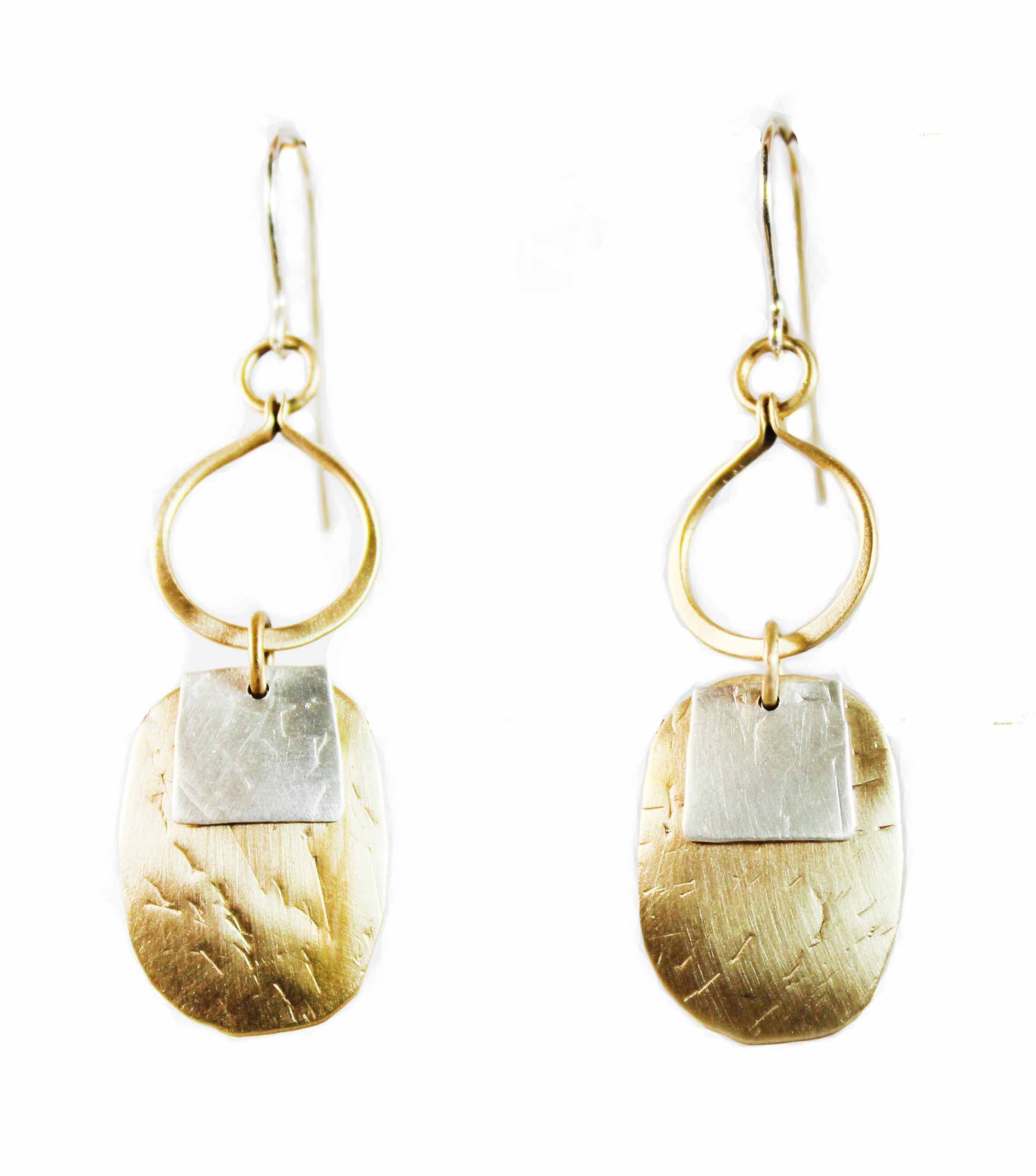 STERLING AND BRASS EARRING - Whitney Designs Ltd