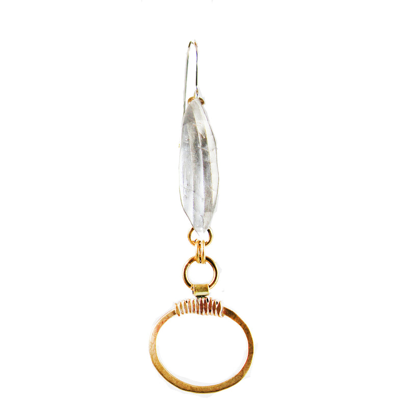 Elegant Links earrings. Sterling and Brass