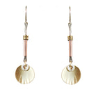 Markings Earrings Global Beginnings Brass and Sterling - Whitney Designs Ltd
