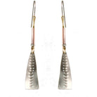 Sterling and Brass Markings Earrings Tribal Shields - Whitney Designs Ltd