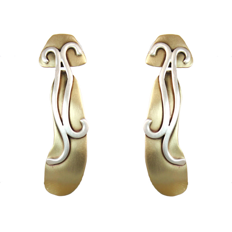 Sweeping Curves in Garden Party Earrings