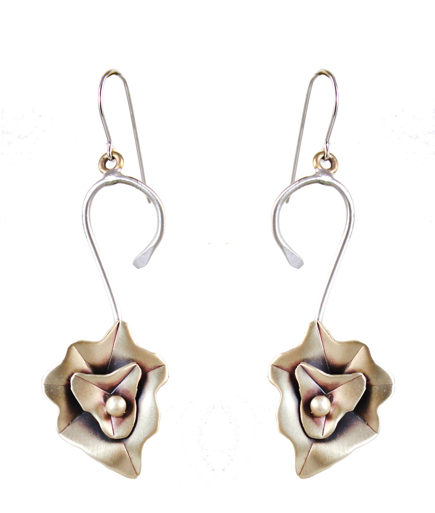 Garden Party Brass Flowers on Sterling Stems