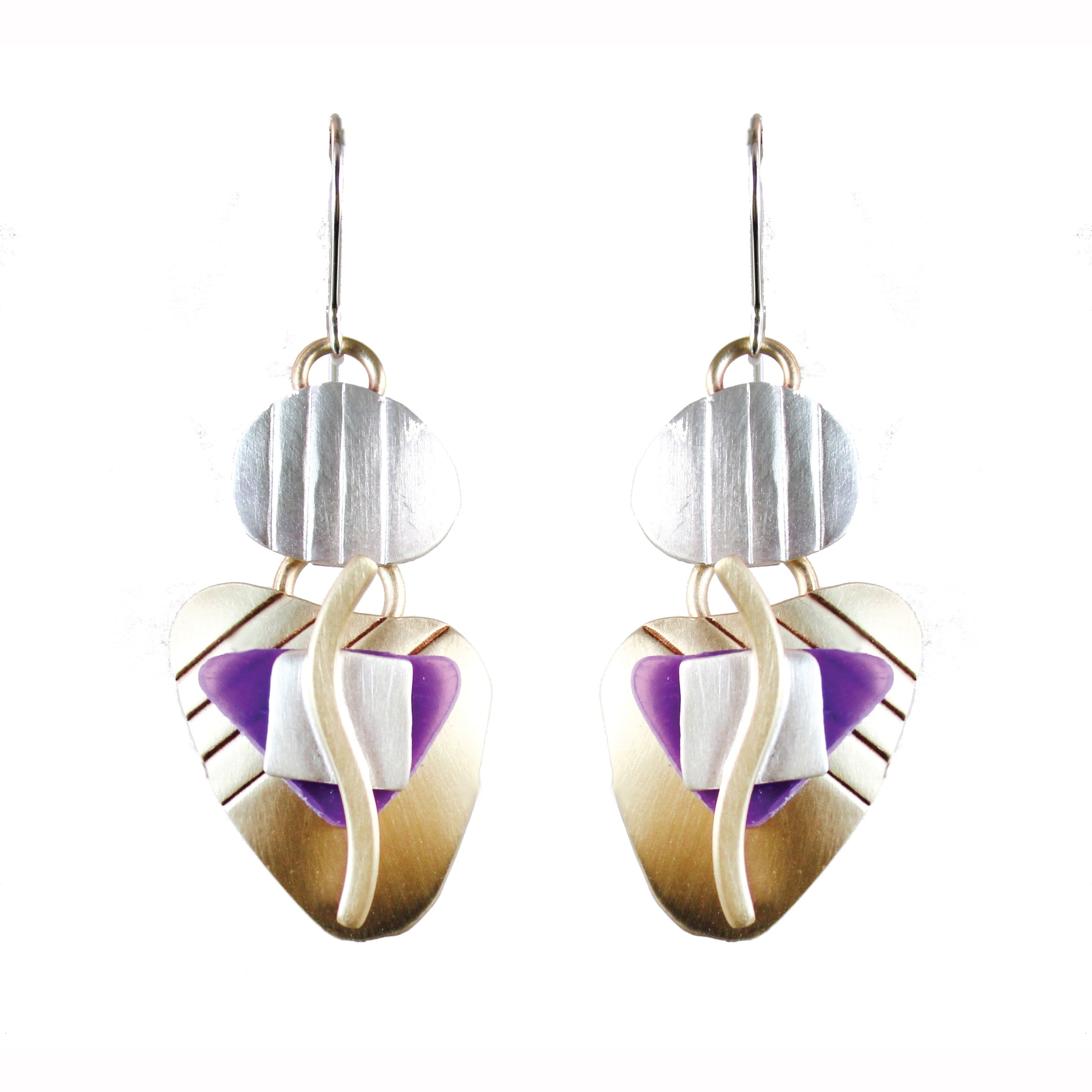 Splash of Delight Earrings Purple Clay