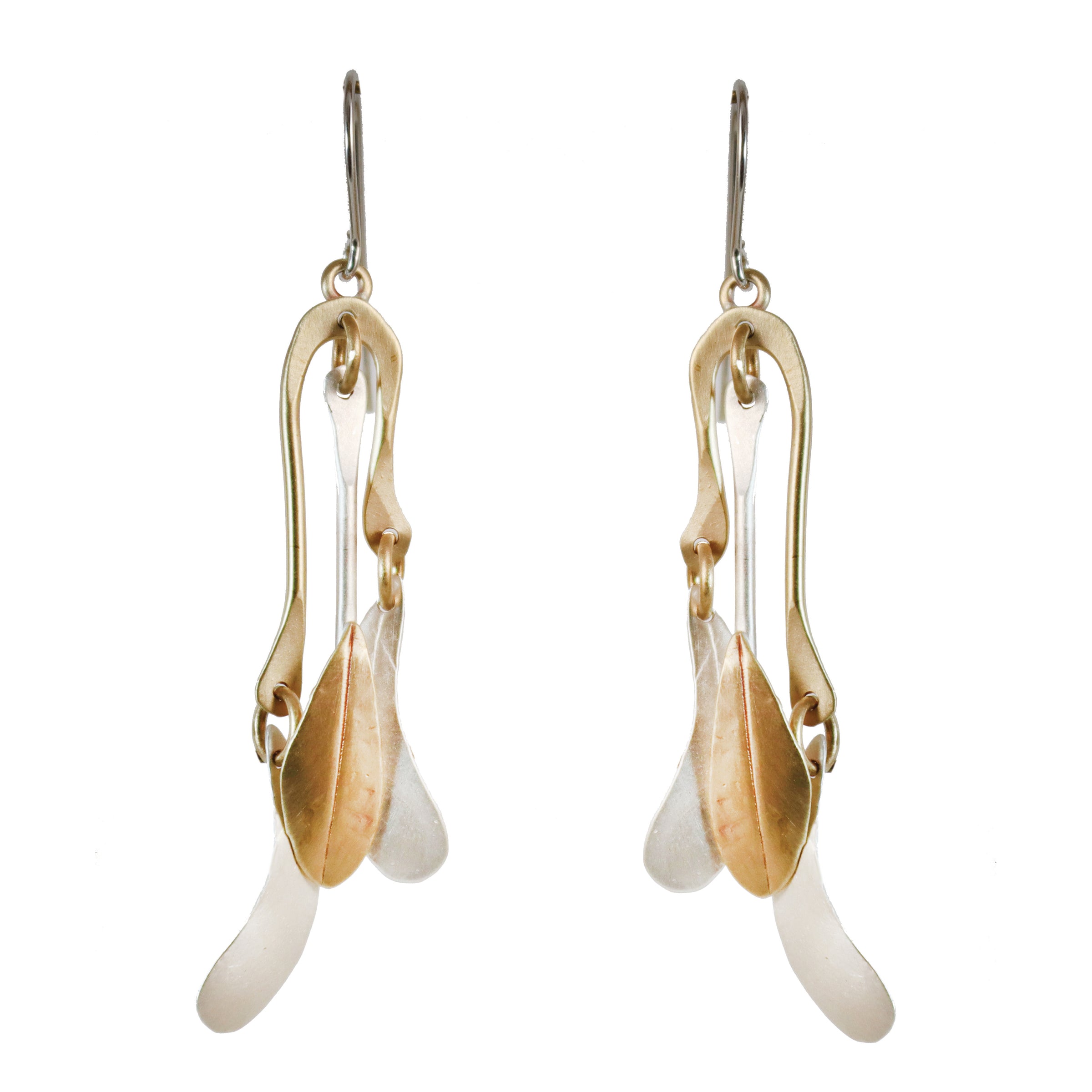 Garden Party Earrings with Sterling Silver and Brass