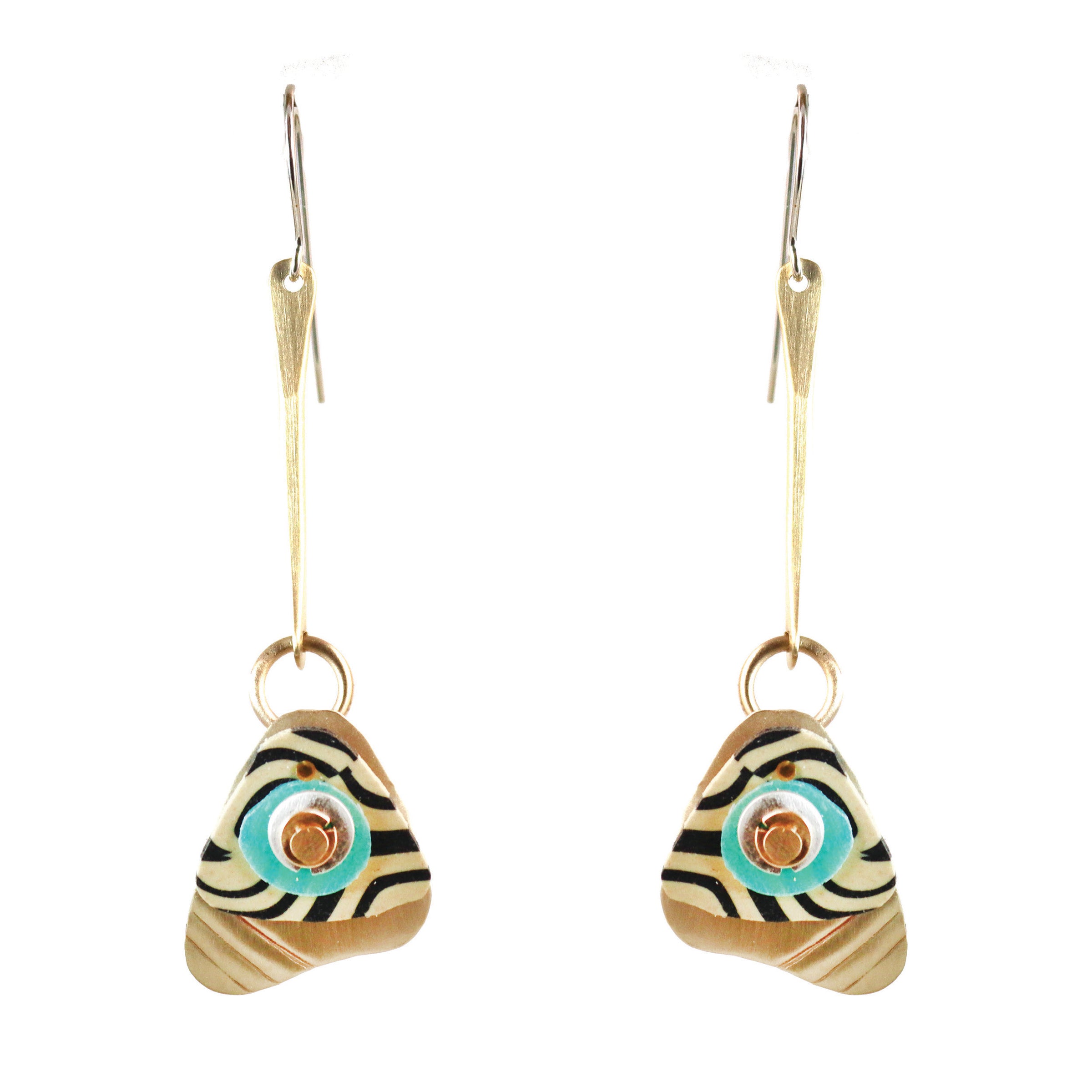 Tapestry Earrings with Polymer Clay