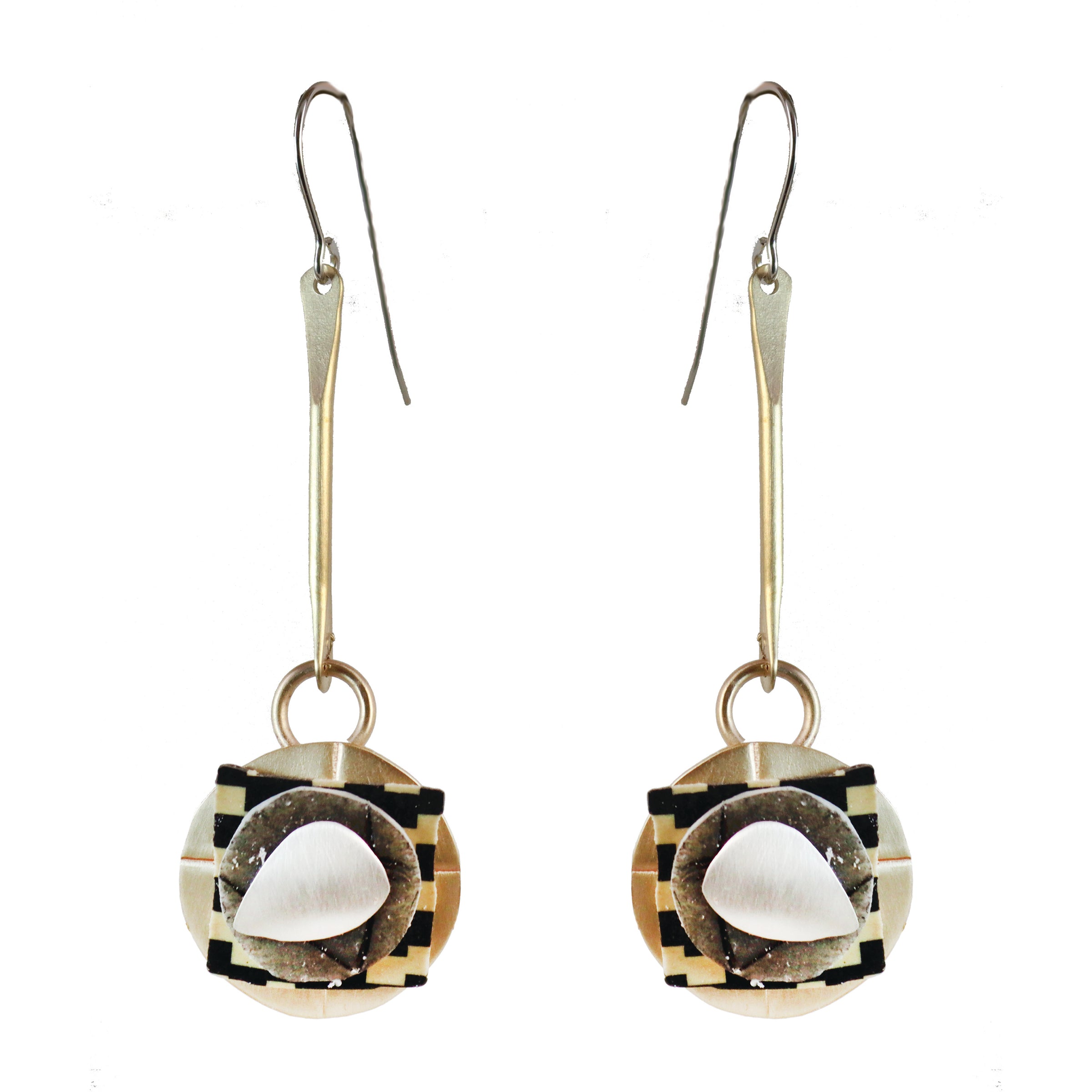 Tapestry Earrings with Polymer Clay