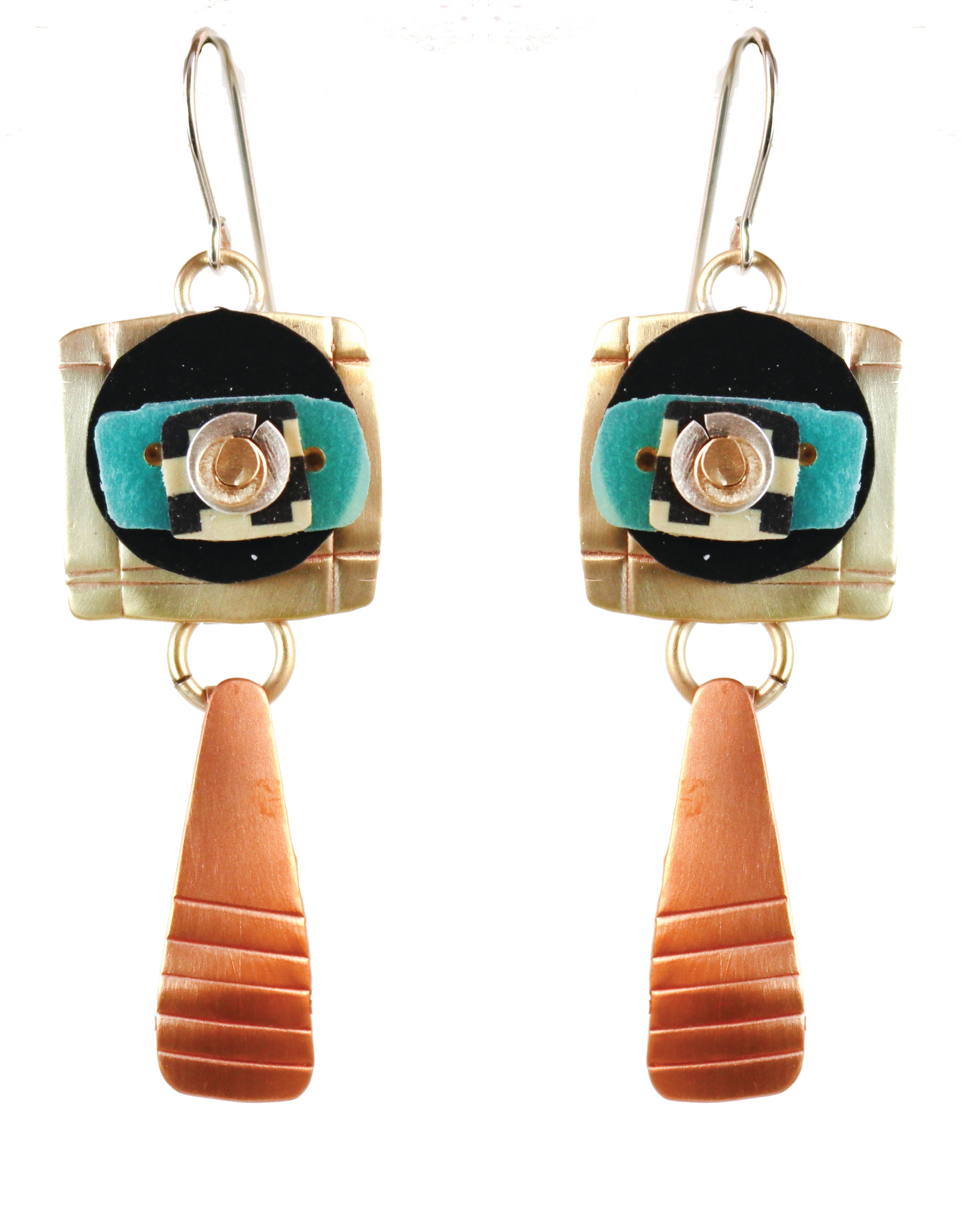 Tapestry Earrings with Polymer Clay