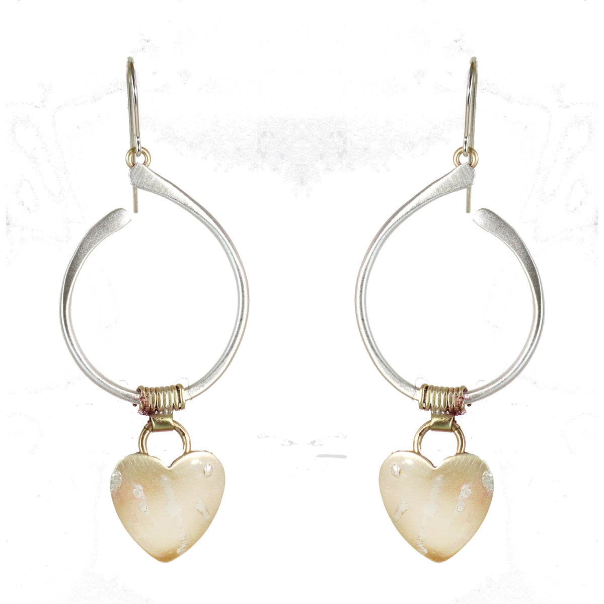 .Jumping Through Hoops Sterling Silver & Brass Earrings - Whitney Designs Ltd