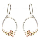 .Jumping Through Hoops Sterling Silver & Brass Earrings - Whitney Designs Ltd