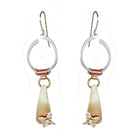 .Jumping Through Hoops Sterling Silver & Brass Earrings - Whitney Designs Ltd