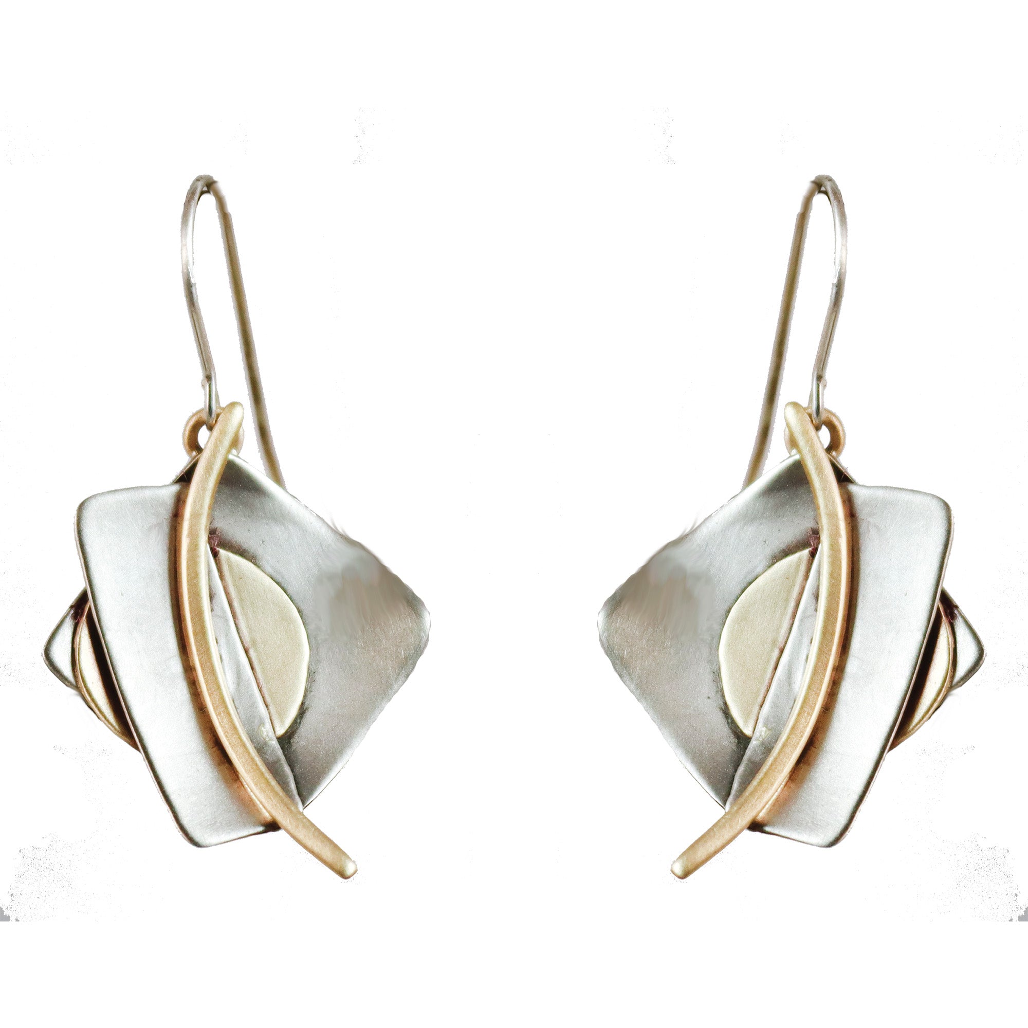 Abstractions Brass Earrings