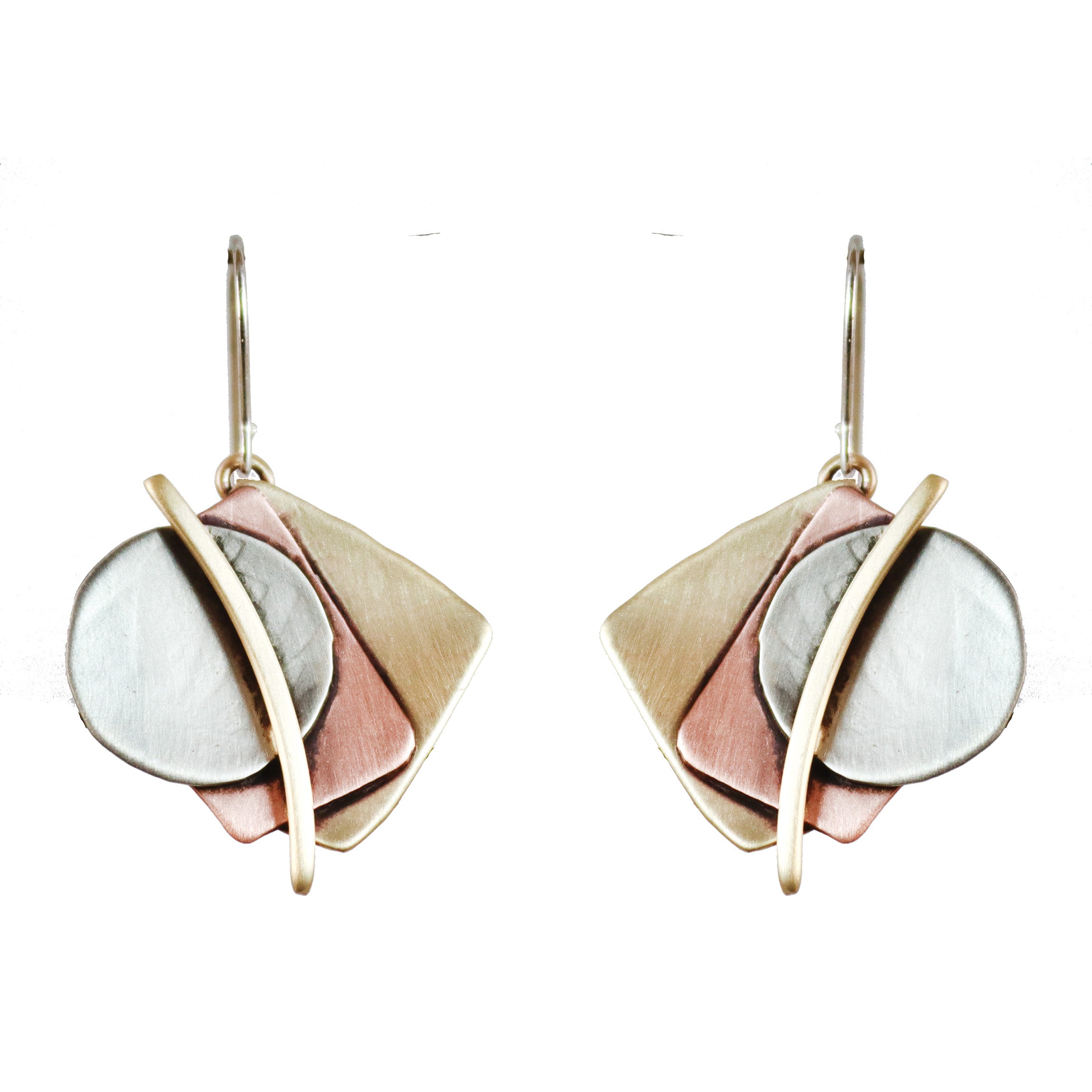 Abstractions Brass Earrings