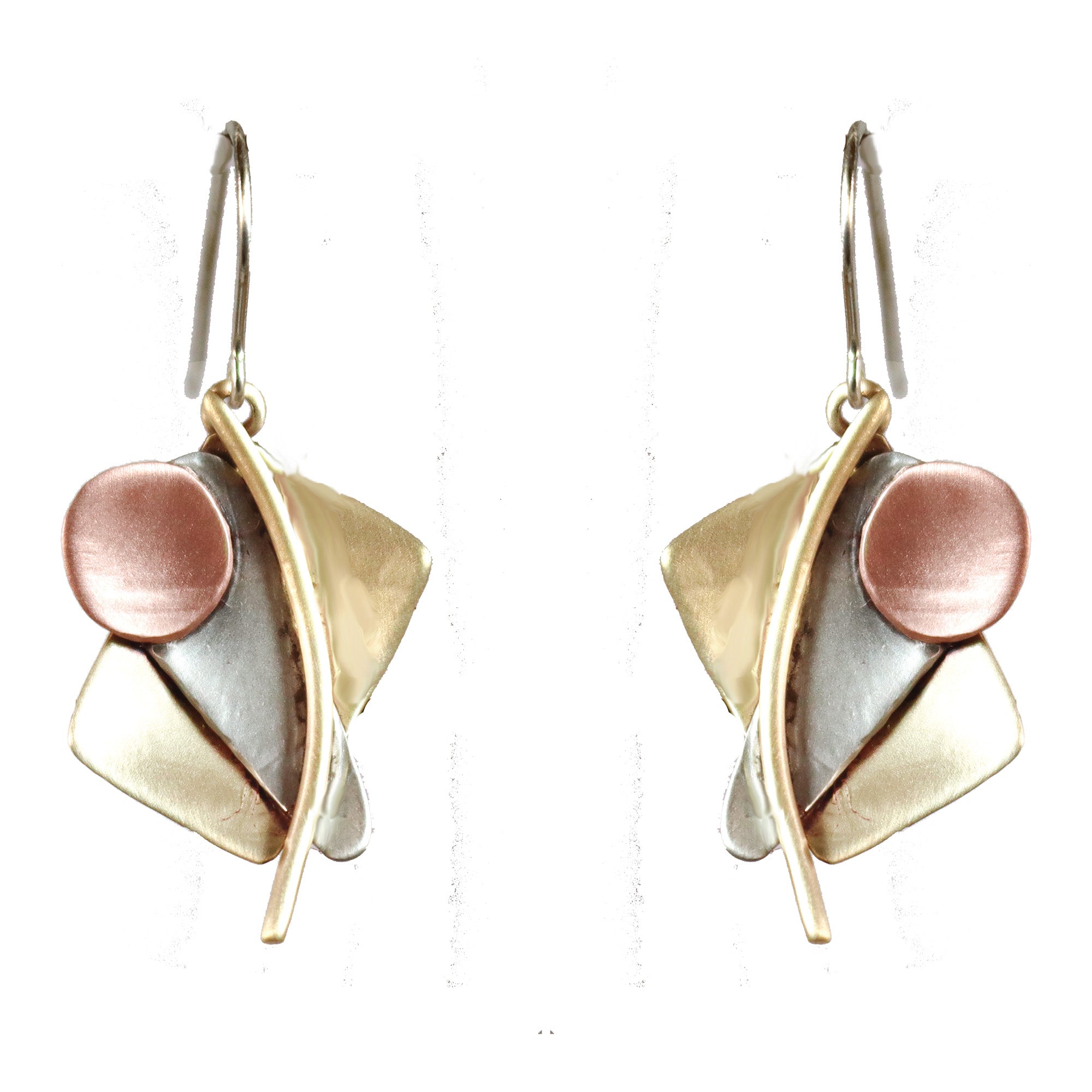Abstractions Brass Earrings