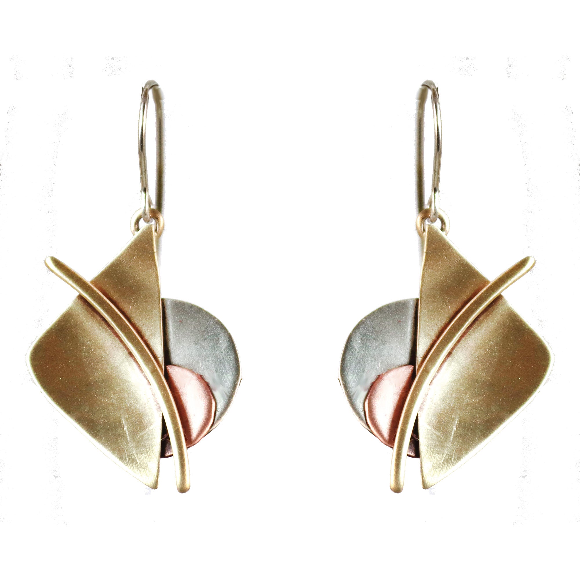 Abstractions Brass Earrings