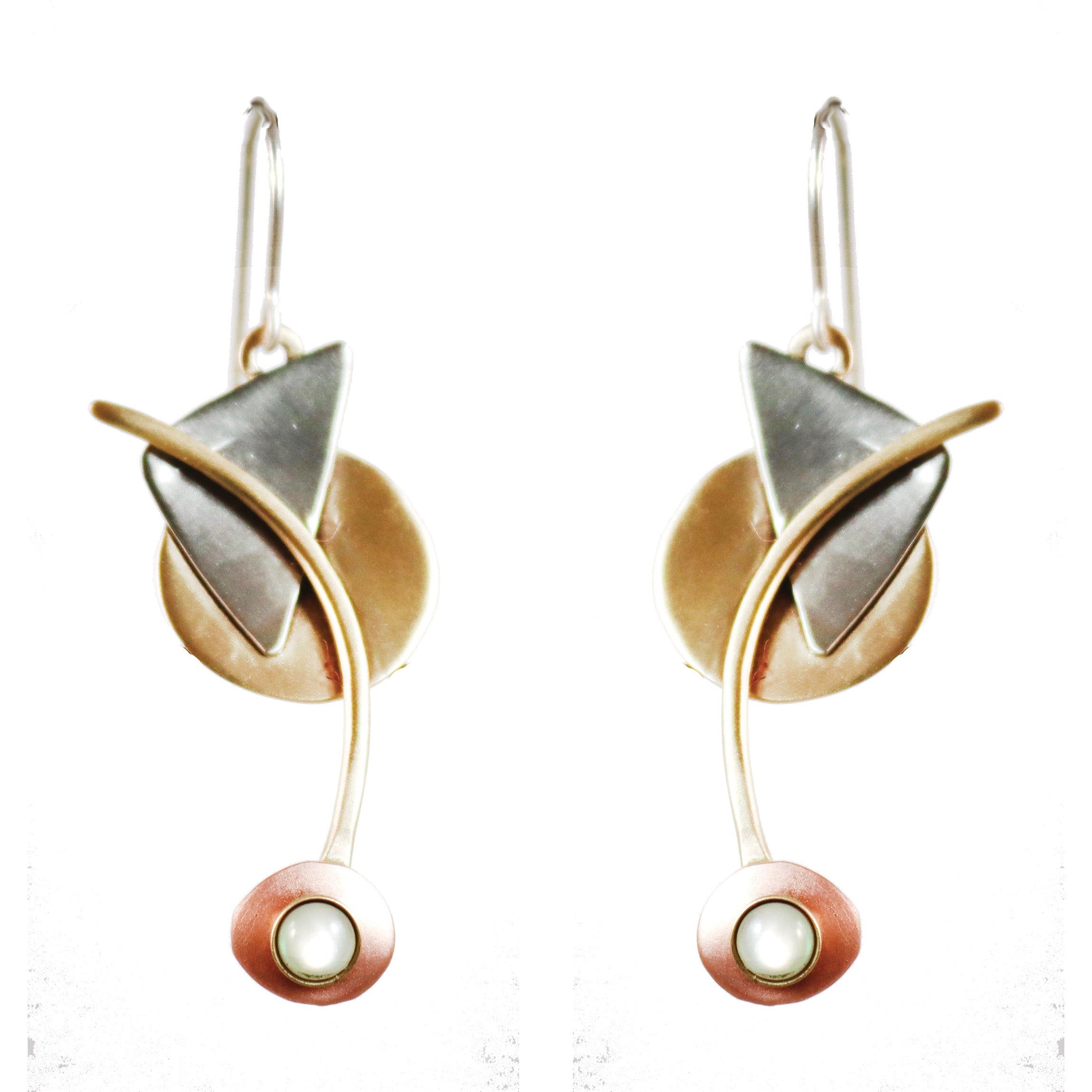 Abstractions Brass Earrings