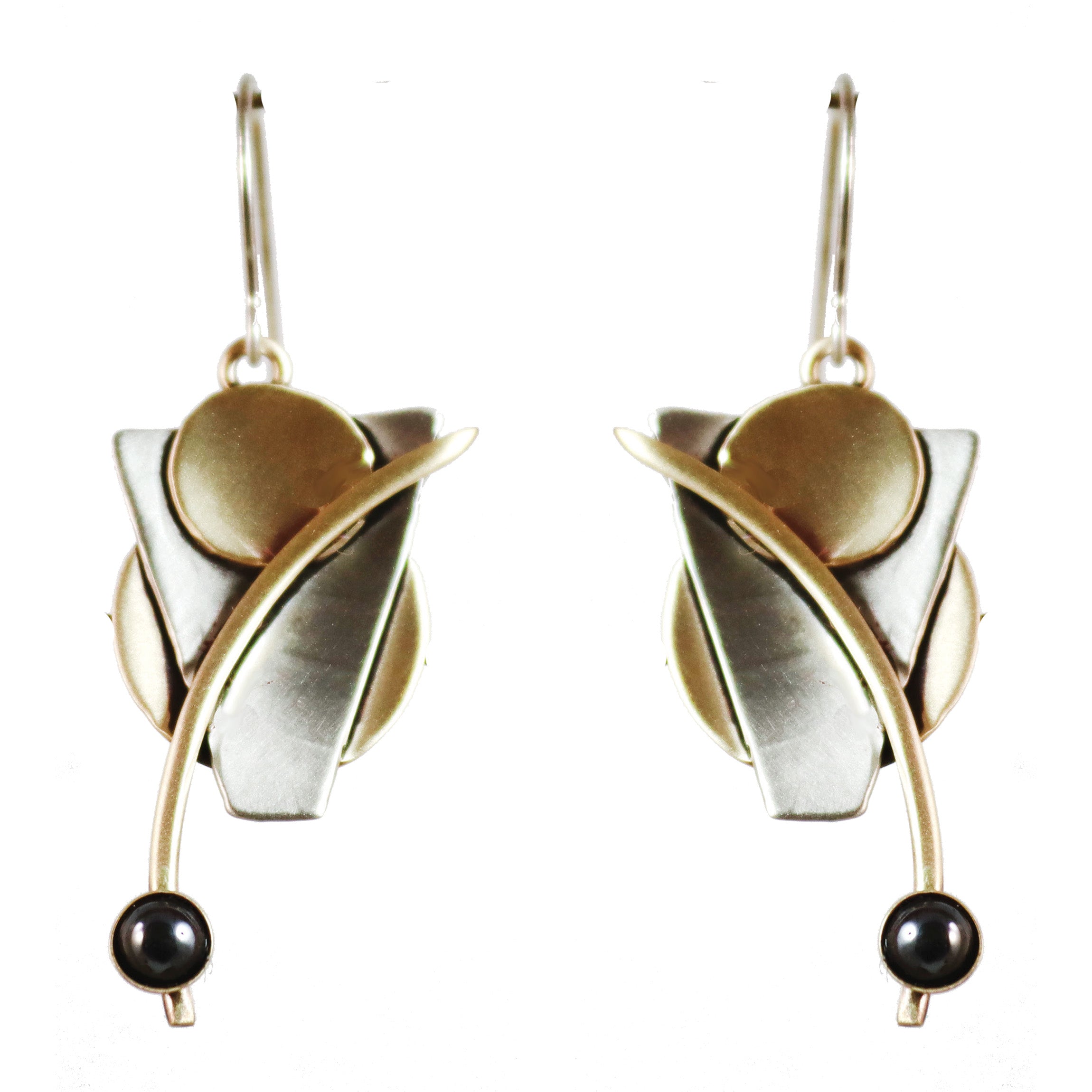Abstractions Brass Earrings