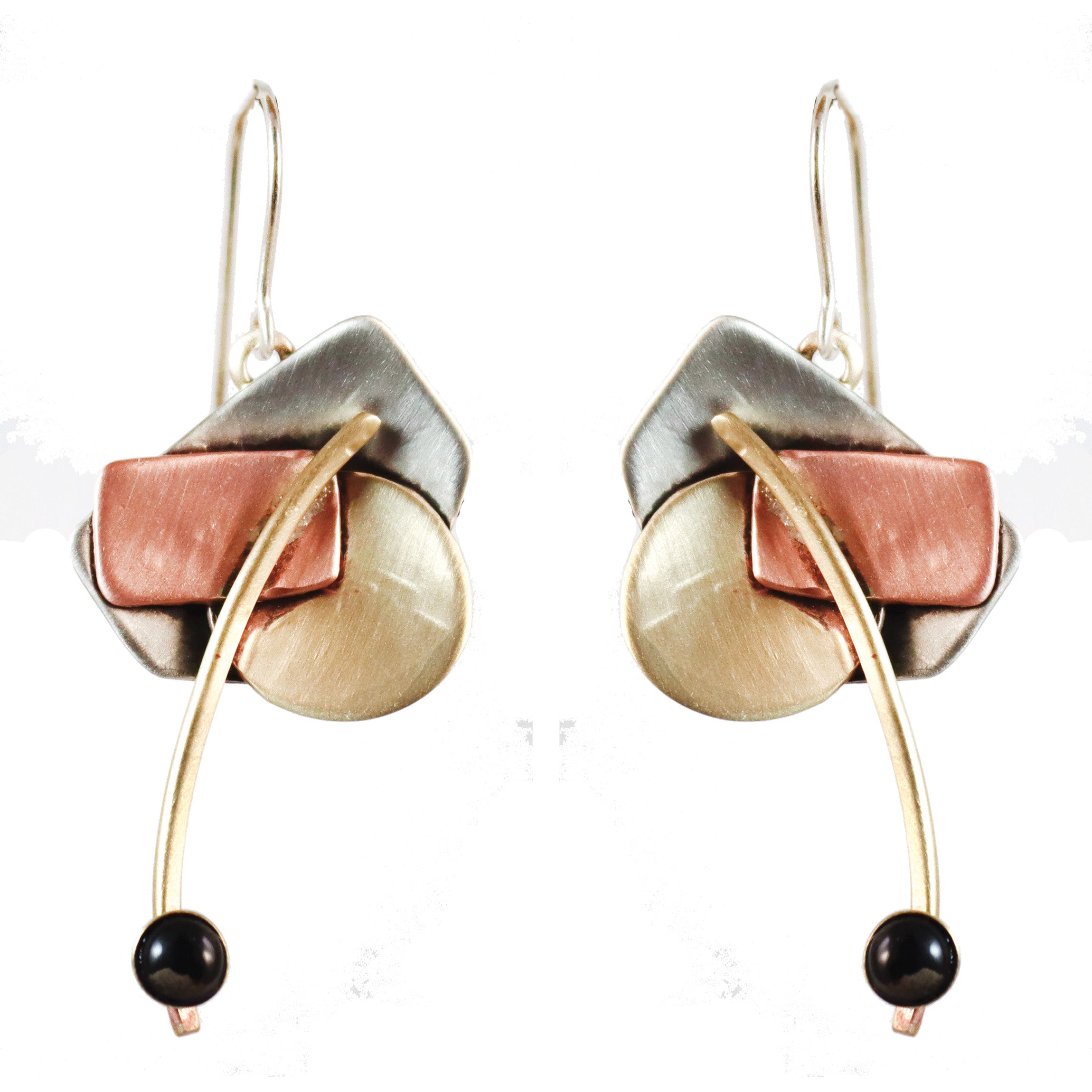Abstractions Brass Earrings
