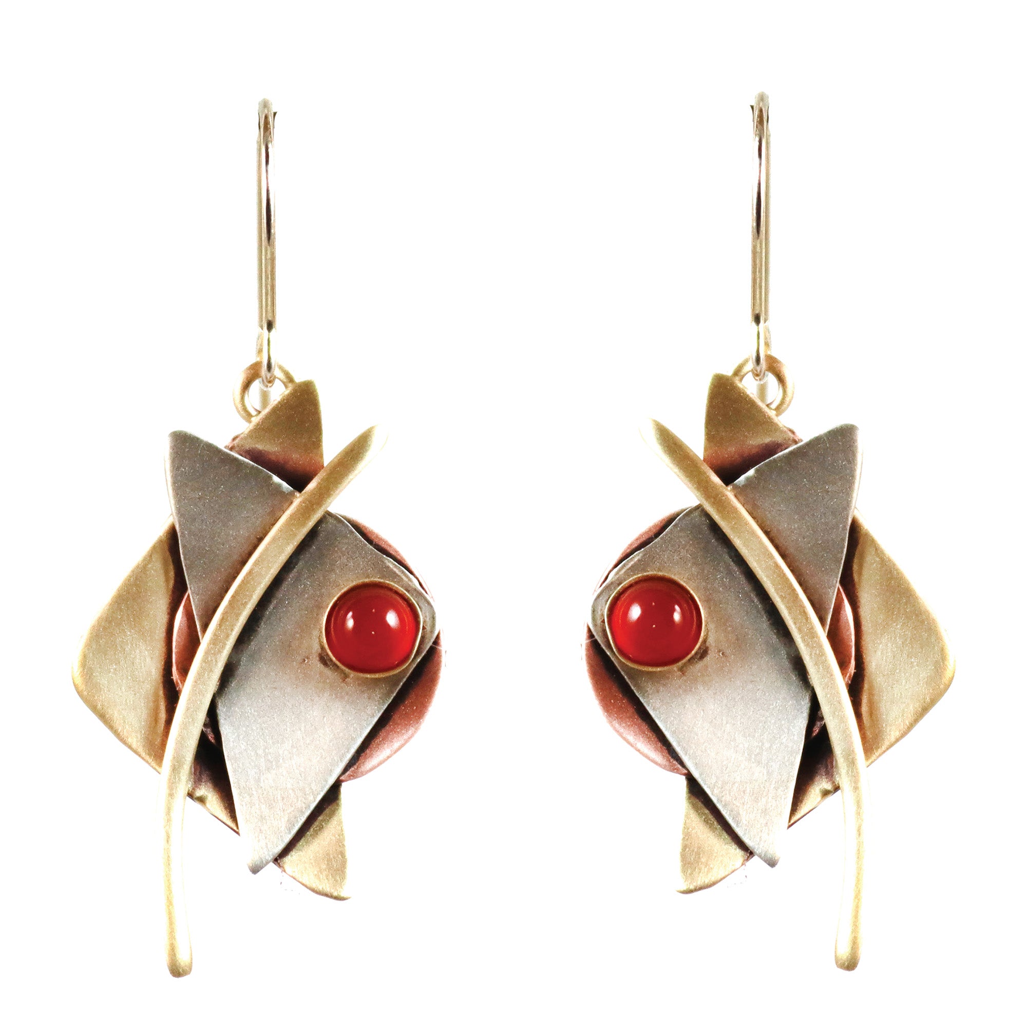 Abstractions Brass Earrings