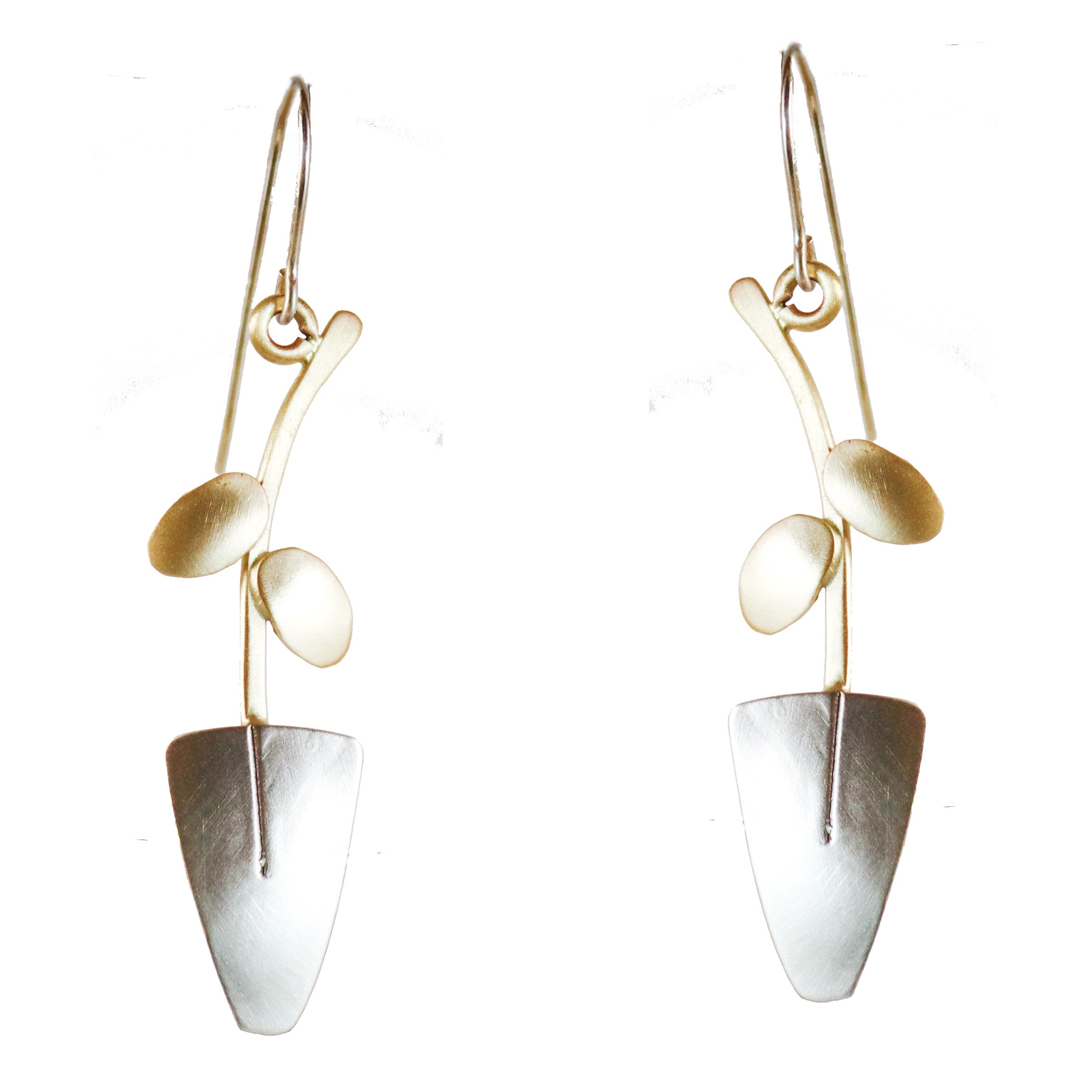 Garden Path Earrings with Nickel Silver and Brass