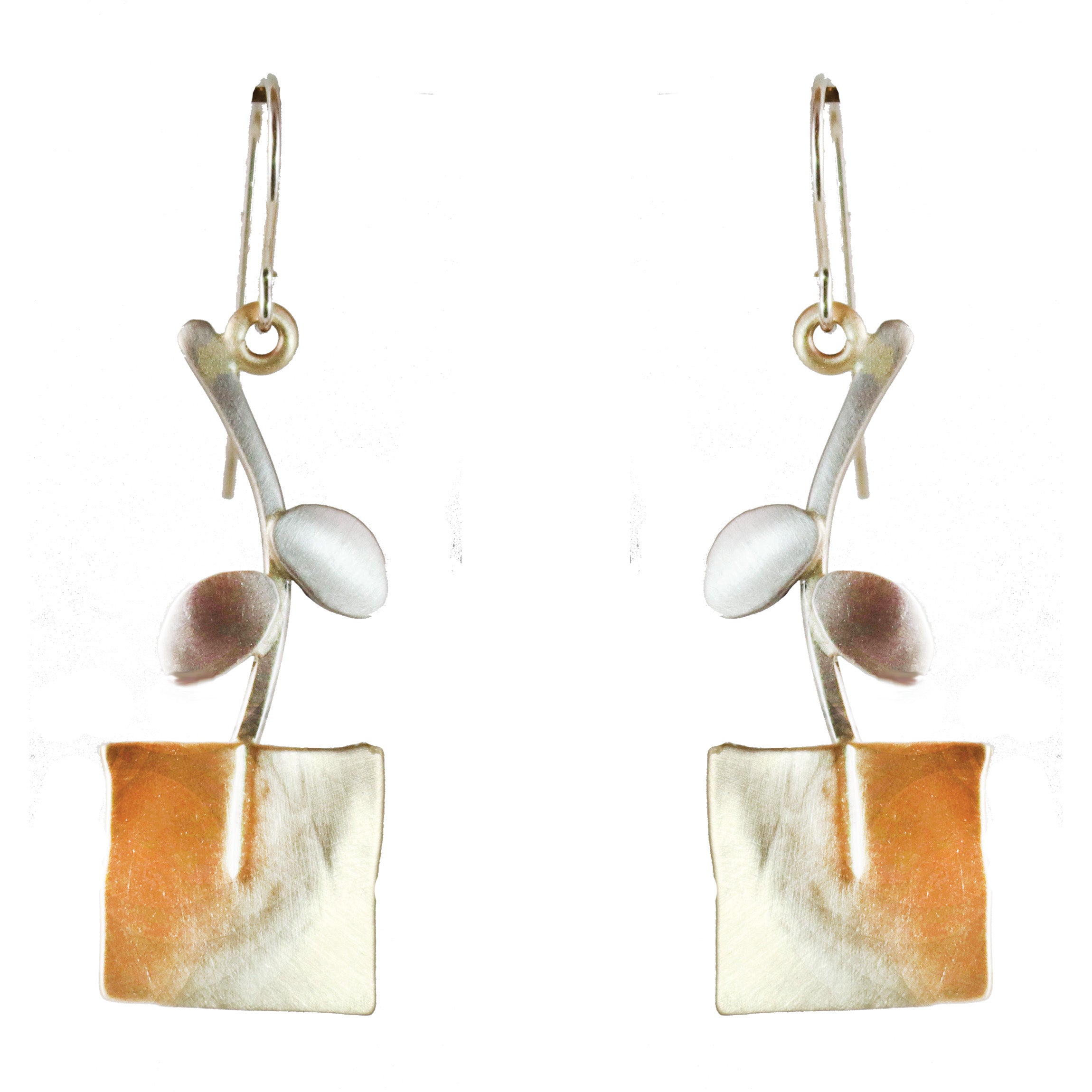 Garden Path Earrings with Nickel Silver and Brass