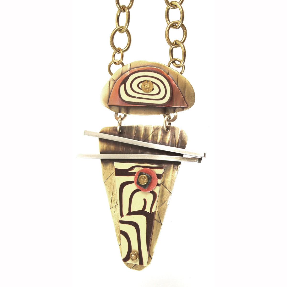 Crazy Lace TAPESTRY NECKLACE Polymer Clay - Whitney Designs Ltd