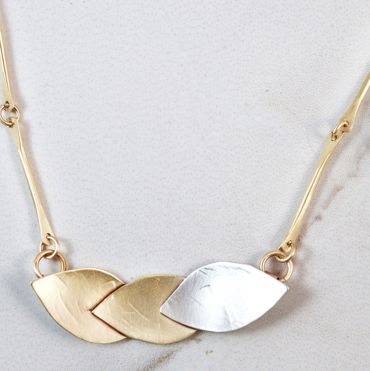 .Deco Sterling and Brass Necklace - Whitney Designs Ltd
