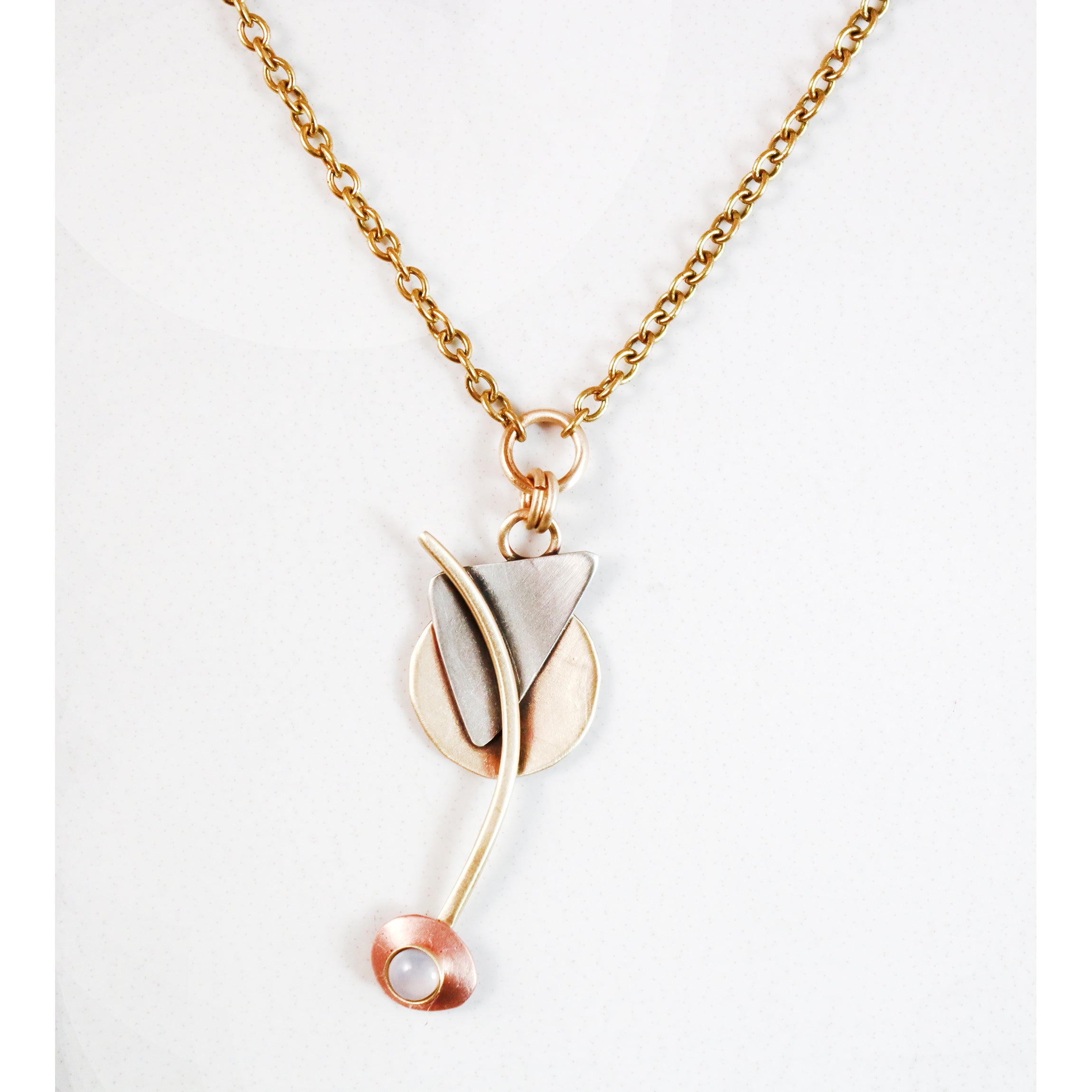 Abstractions Brass Necklace