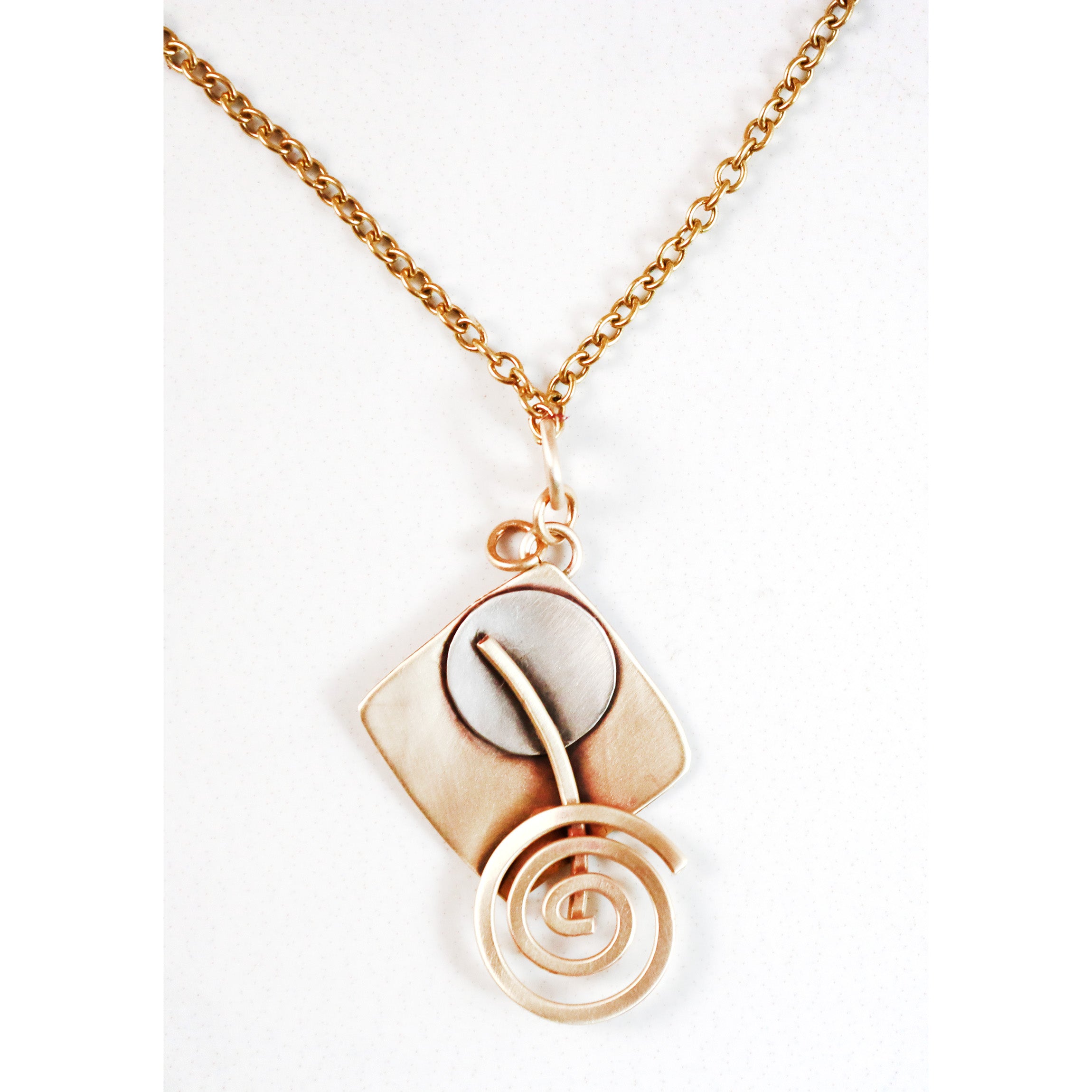Abstractions Brass Necklace