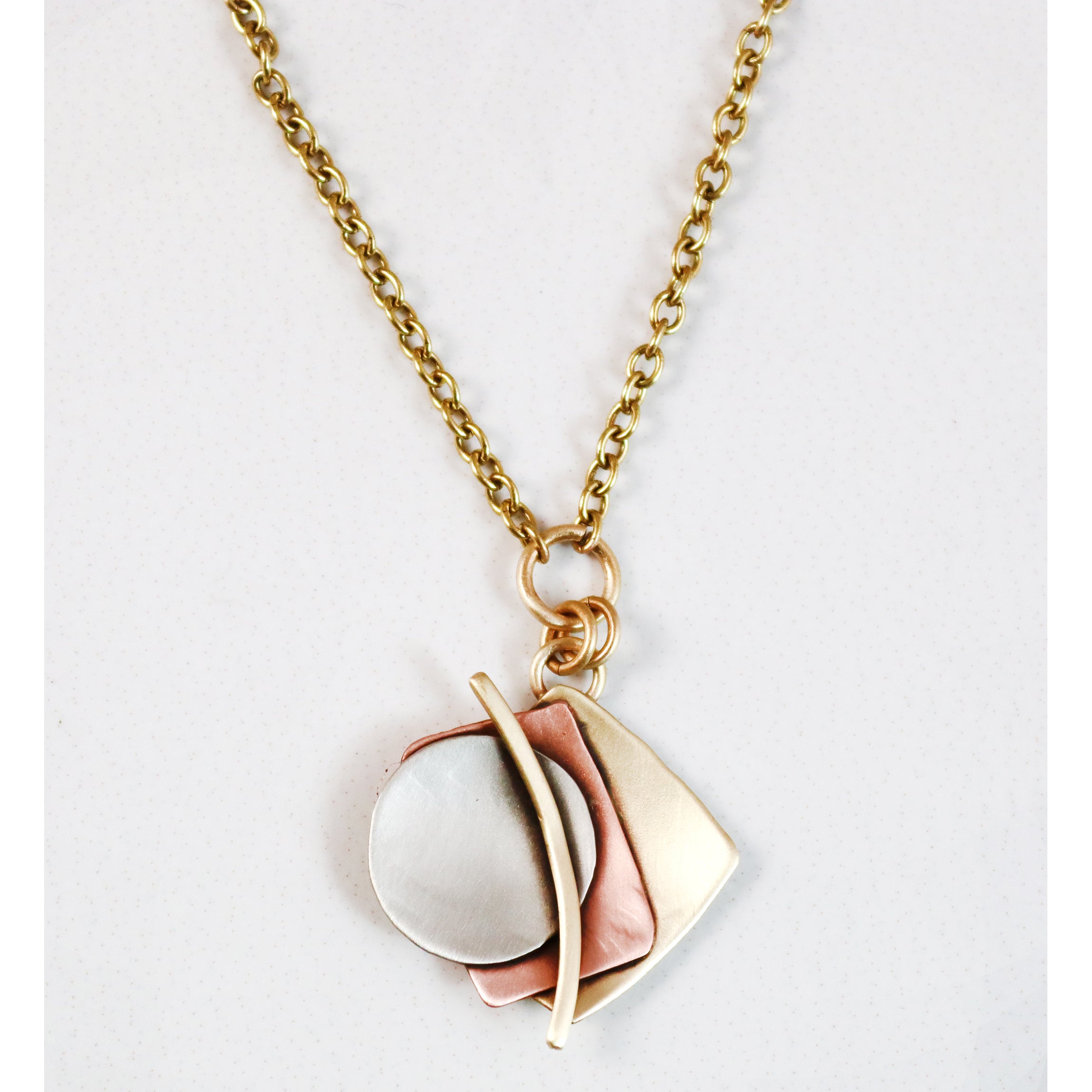 Abstractions Brass Necklace