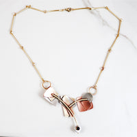 Abstractions Brass Necklace