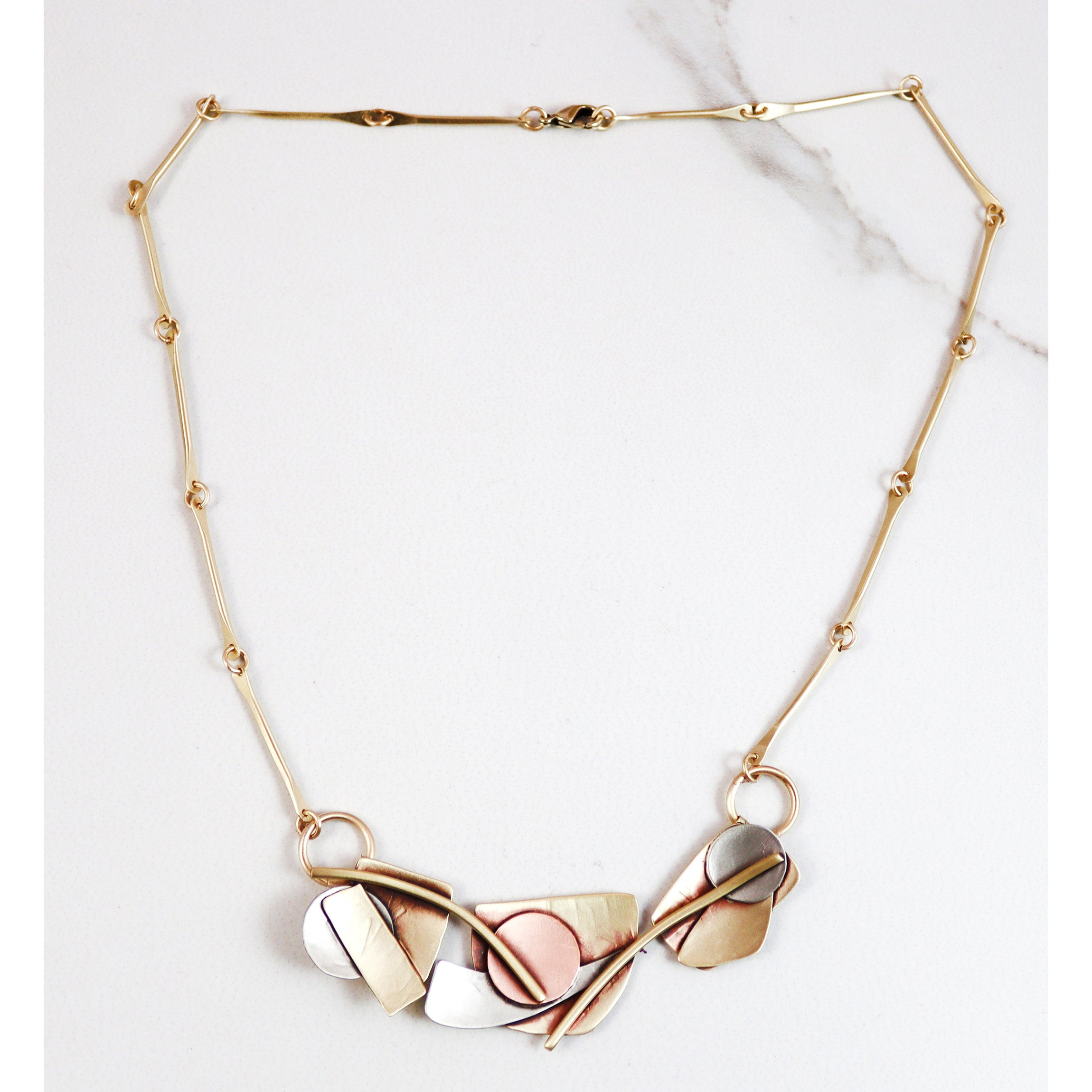 Abstractions Brass Necklace