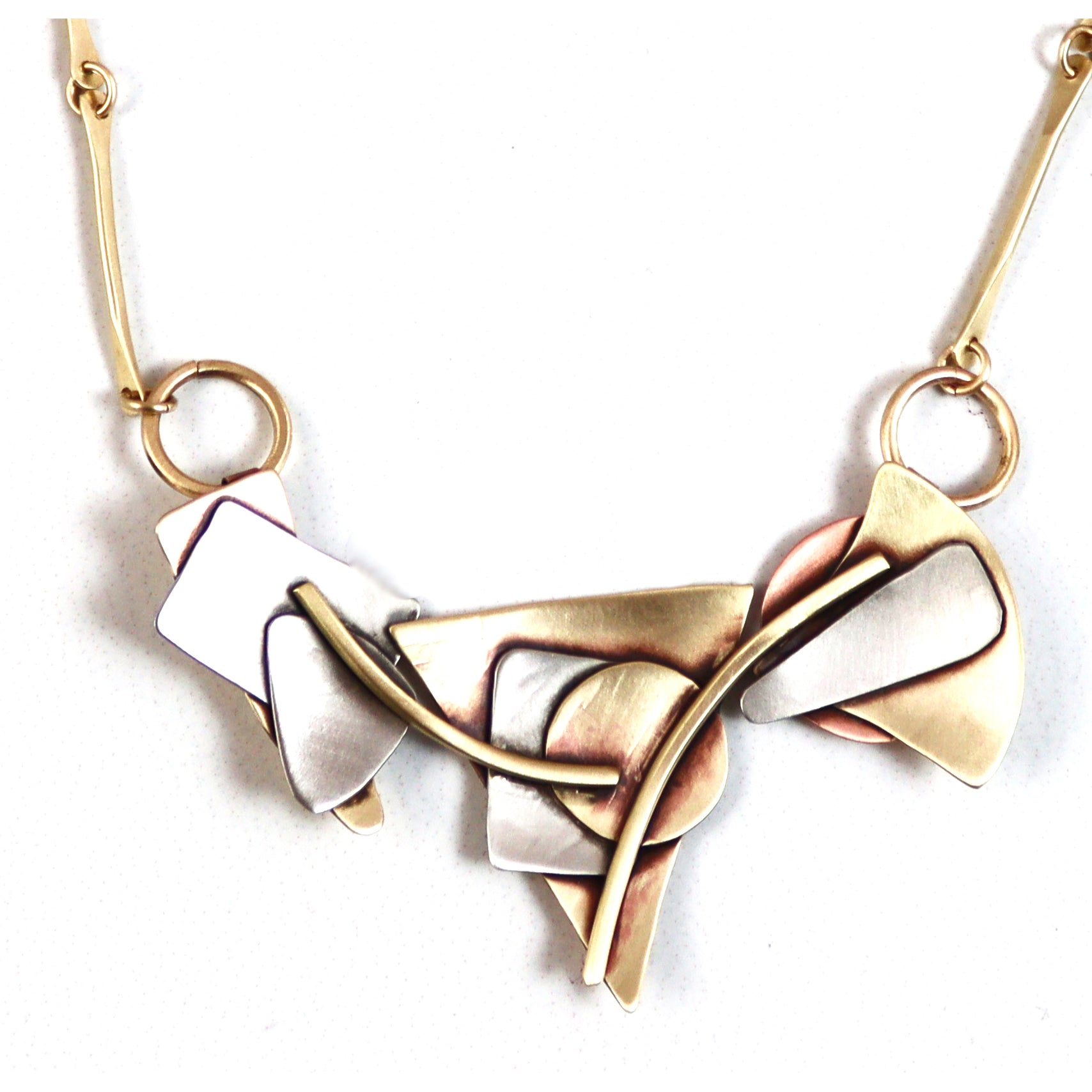 Abstractions Brass Necklace