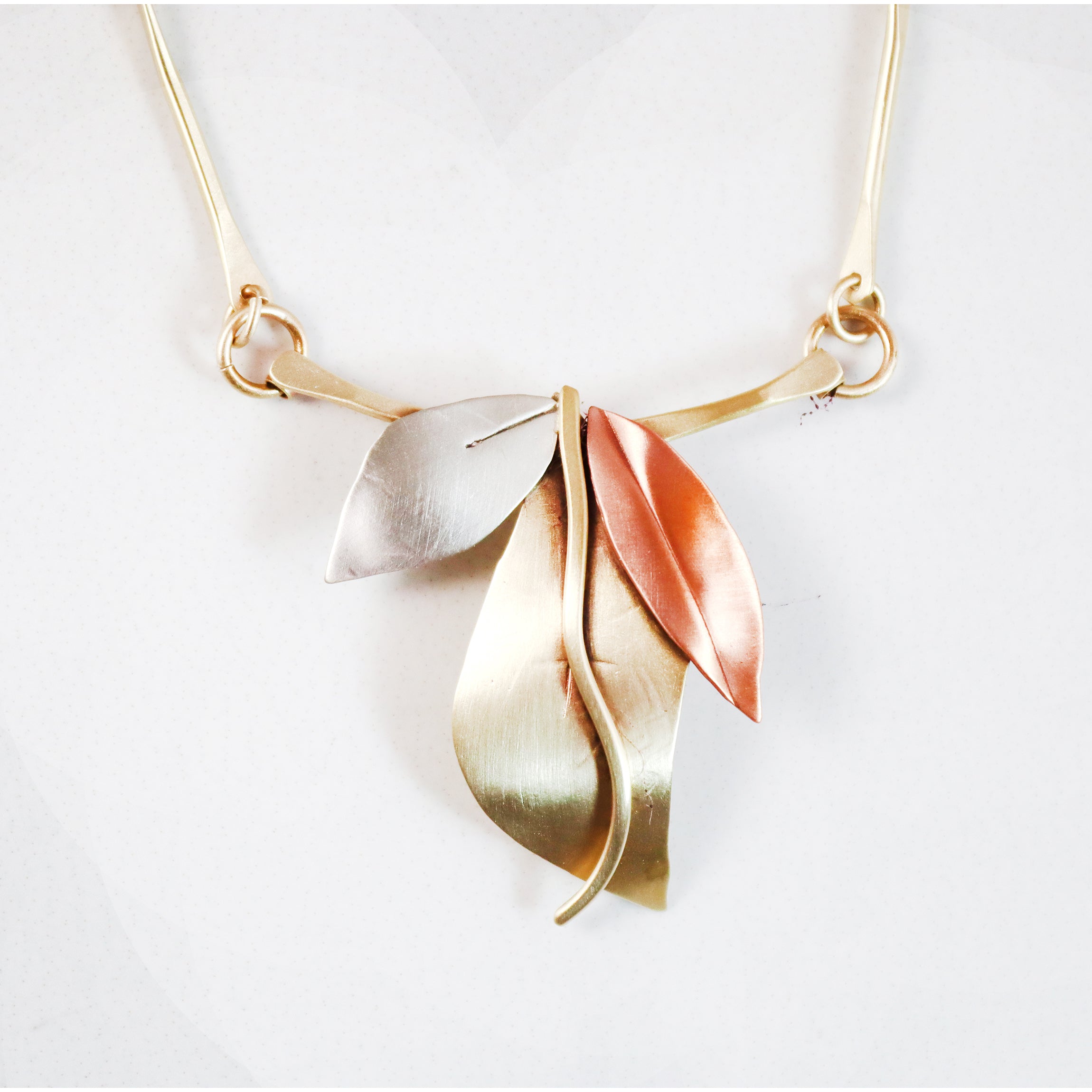 Garden Path Necklace in  Brass, Copper & Nickel Silver