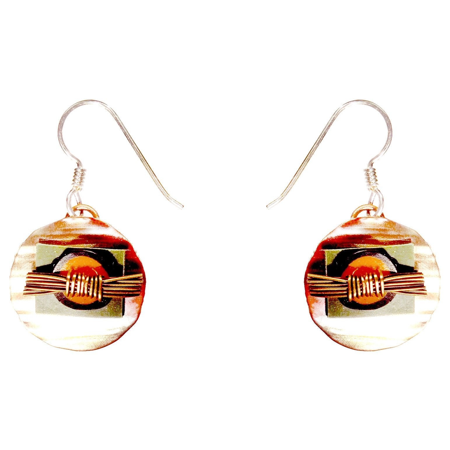 Brass Twigs with Green Polymer Clay - Whitney Designs Ltd