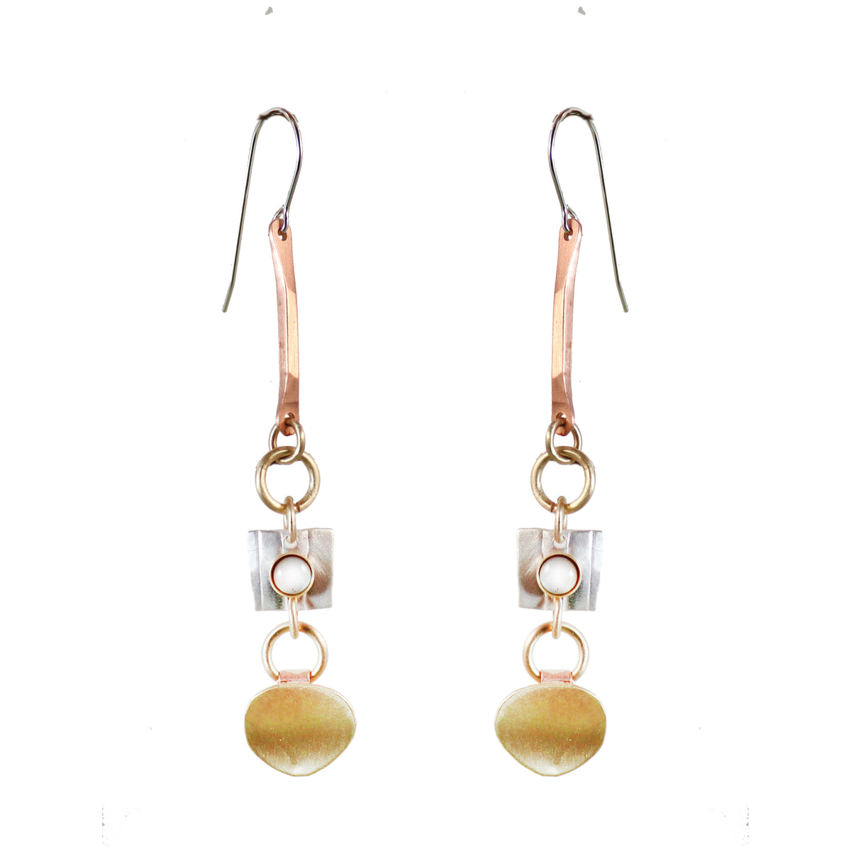 Kinetic Dangle Earrings with MOP - Whitney Designs Ltd