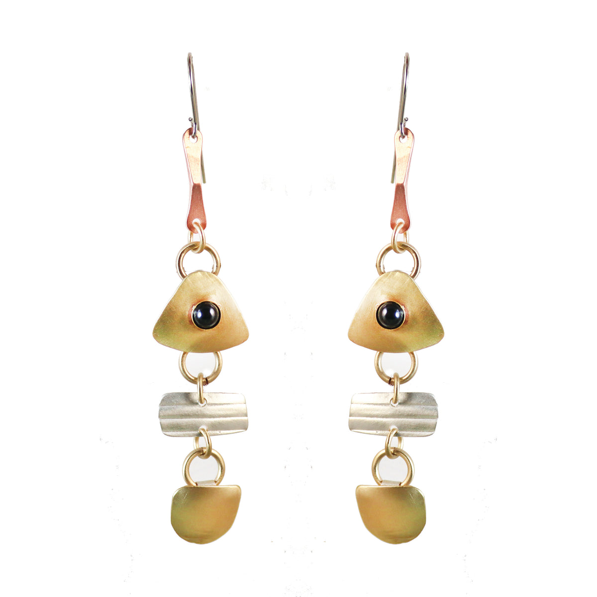 Kinetic Dangle Earrings with Hematite - Whitney Designs Ltd