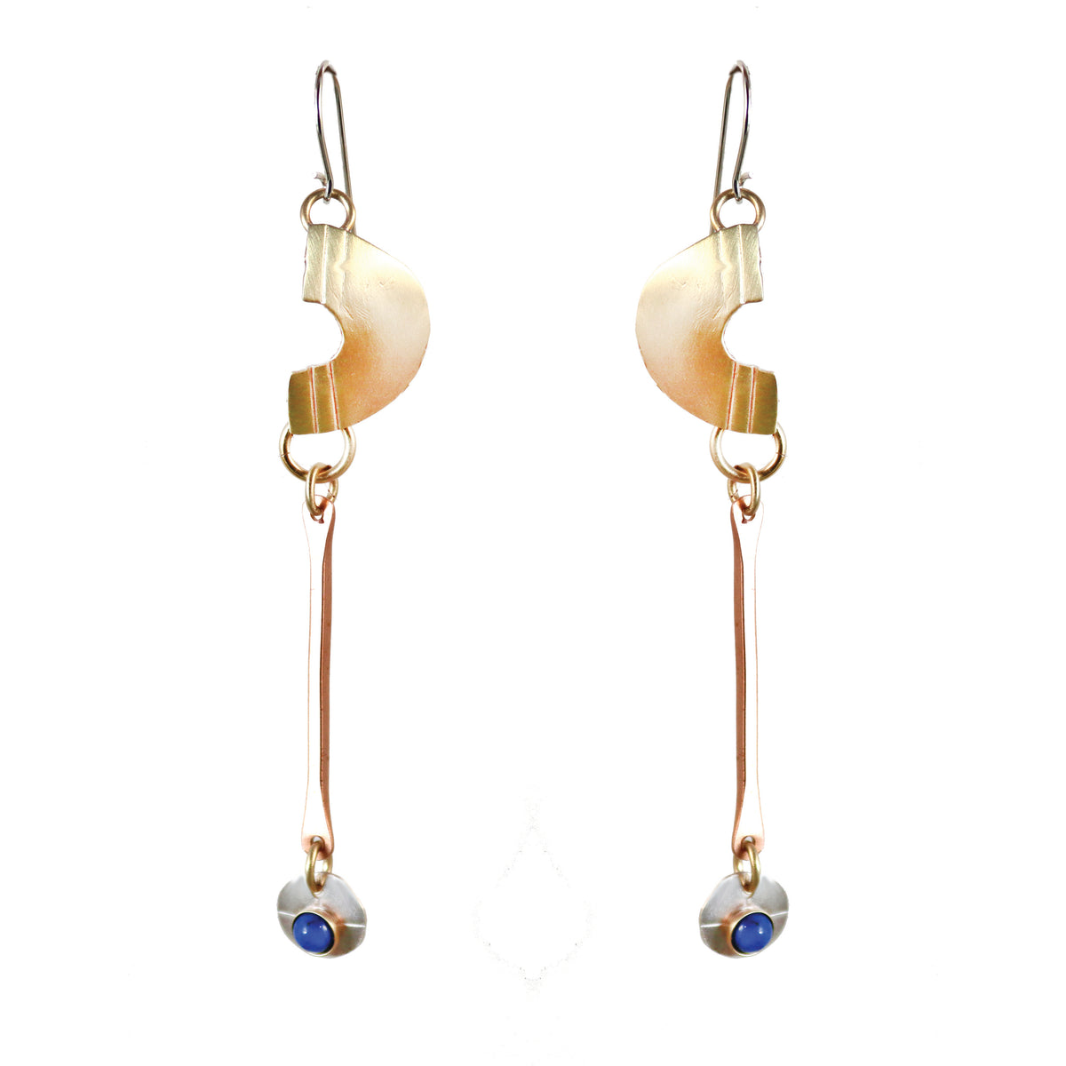 Kinetic Dangle Earrings with Denim Lapis - Whitney Designs Ltd