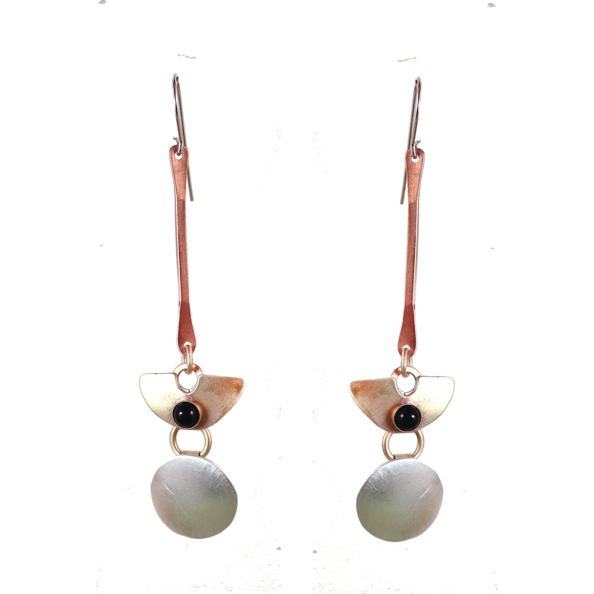 Kinetic Dangle Earrings with Onyx - Whitney Designs Ltd