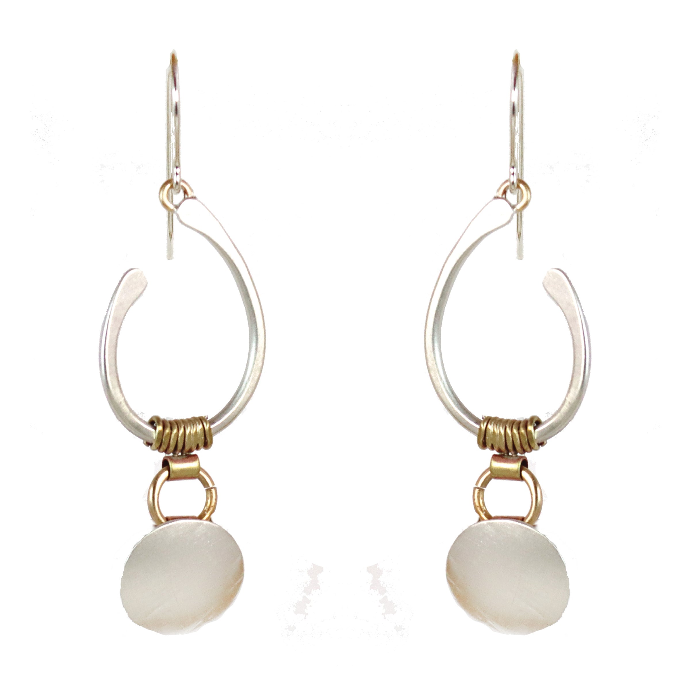 Jumping Through Hoops Sterling Silver & Brass Earrings