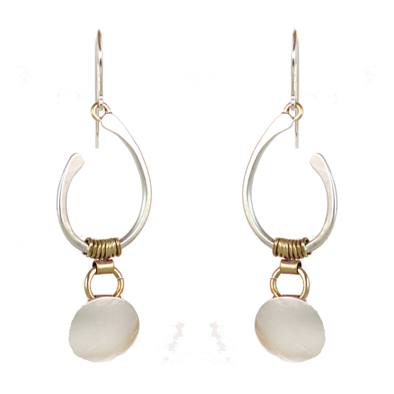 Jumping Through Hoops Sterling Silver & Brass Earrings