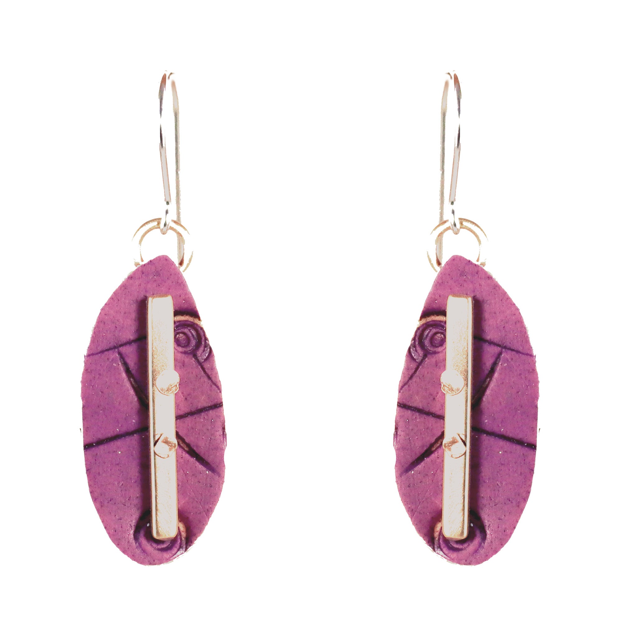 Splash of Delight  Brass and Silver Earrings