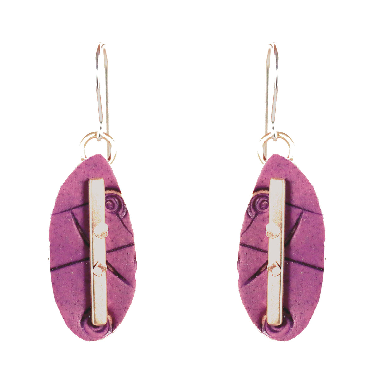 Splash of Delight Earrings Sterling Silver, Brass, & Polymer - Whitney Designs Ltd