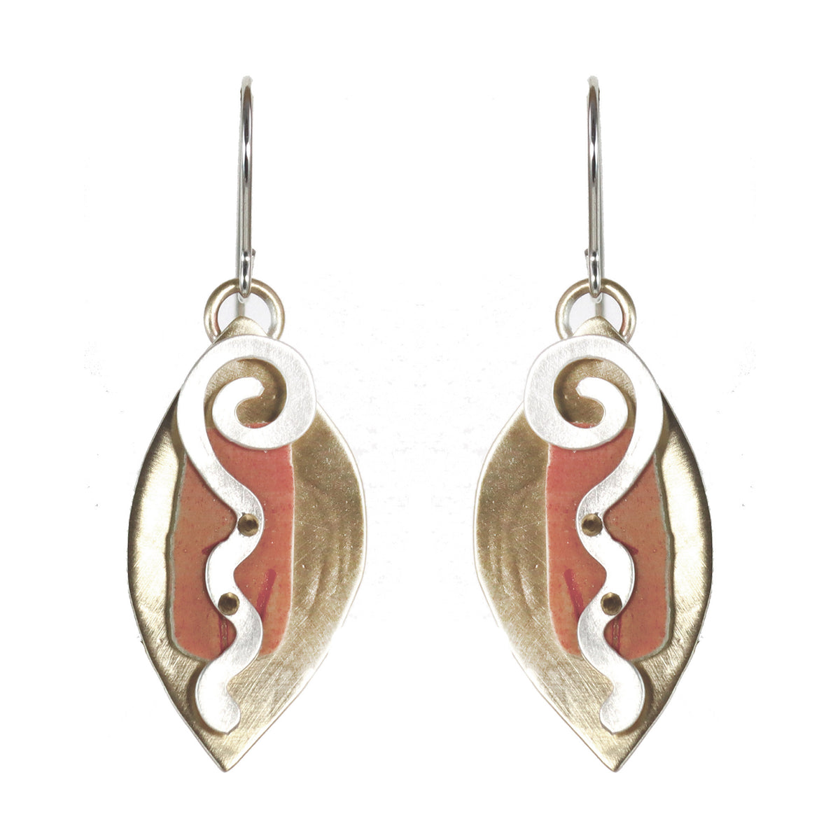 Splash of Delight Earrings Sterling Silver, Brass, & Polymer - Whitney Designs Ltd