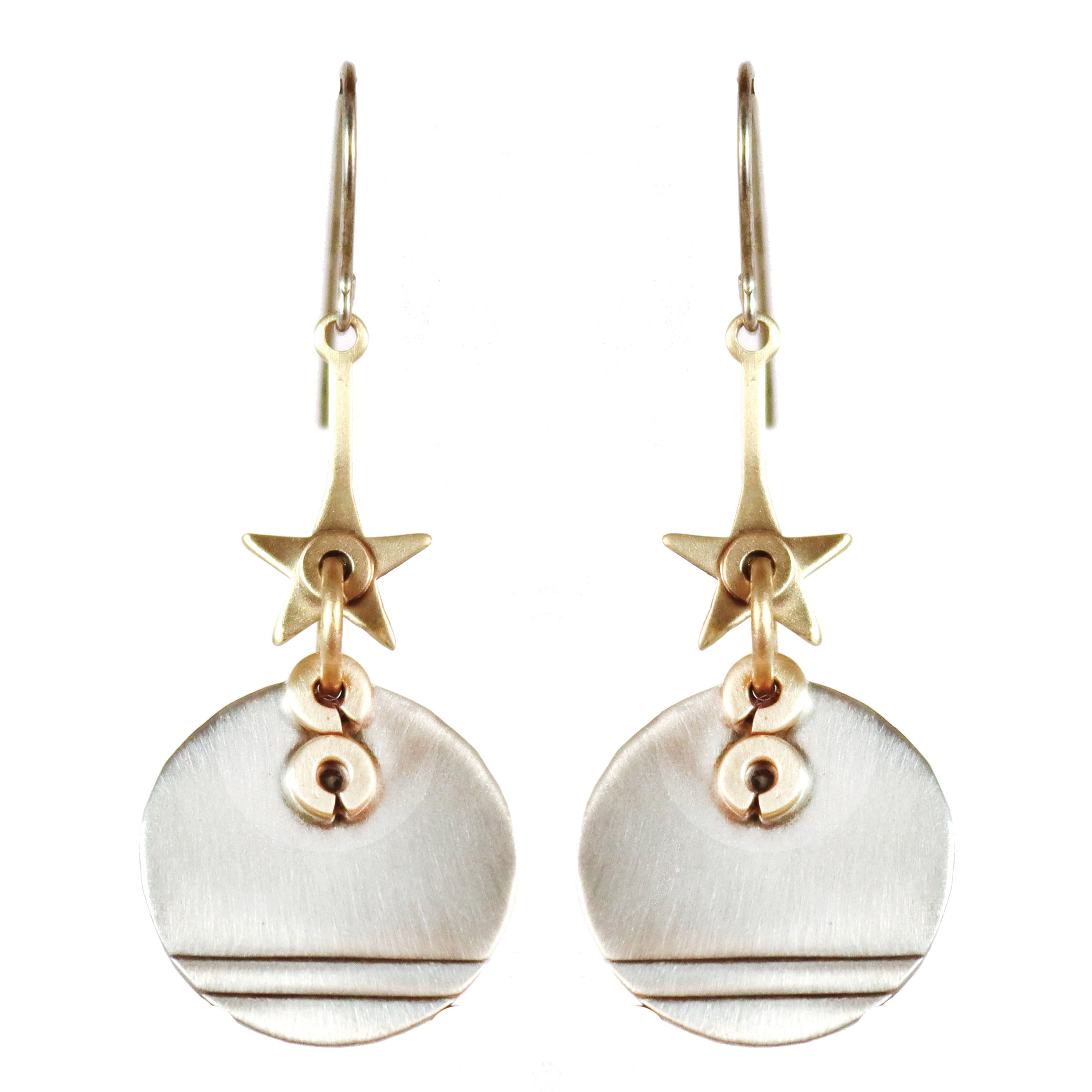 Symbols Earrings with Nickel Silver and Brass (Copy)