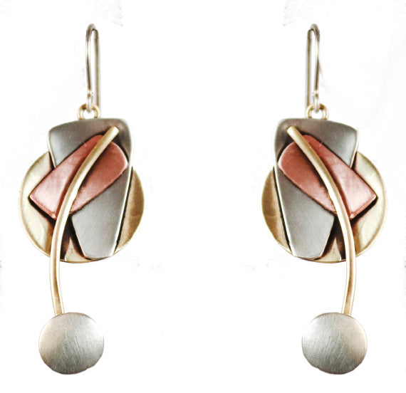 Abstractions Brass Earrings